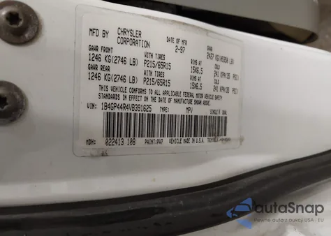 1997 Dodge Grand Caravan Se/Sport из США, поврежденный, VIN 1B4GP44R4VB391625